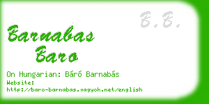 barnabas baro business card